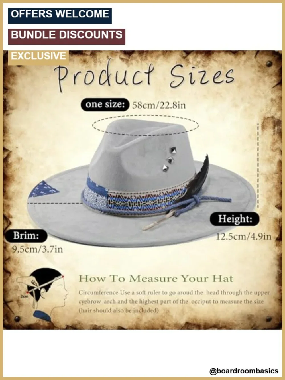 Wide Brim Fedora Hat for Women Men Suede Felt Dress Up Hat